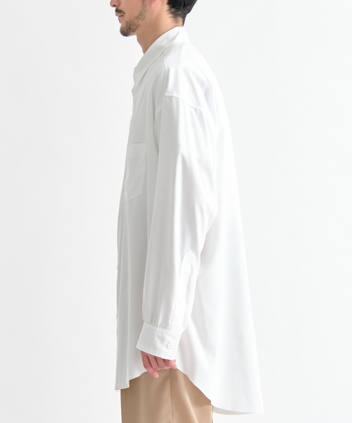 sulvam(サルバム)の「【sulvam / サルバム】別注 RAYON L/S SHIRT/別注レーヨンロングスリーブシャツ(シャツ/ブラウス・メンズ・ネイビー/ホワイト/サックスブルー/ブラック・S/M/L)」の8枚目の写真
