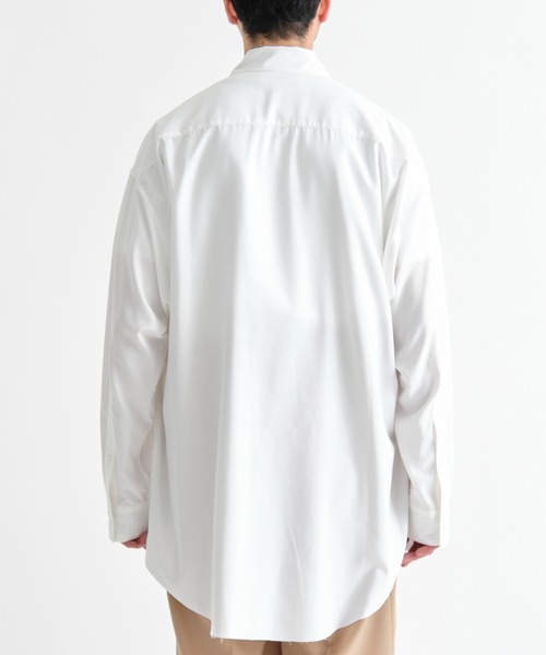 sulvam(サルバム)の「【sulvam / サルバム】別注 RAYON L/S SHIRT/別注レーヨンロングスリーブシャツ(シャツ/ブラウス・メンズ・ネイビー/ホワイト/サックスブルー/ブラック・S/M/L)」の9枚目の写真