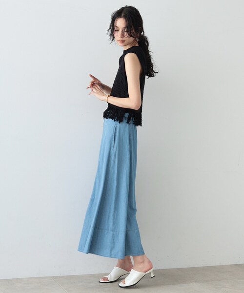 GALLEST(ギャレスト)の「◆アイレットフリンジニット(ニット/セーター・レディース・ブラック/ホワイト系/ベージュ・38)」の11枚目の写真