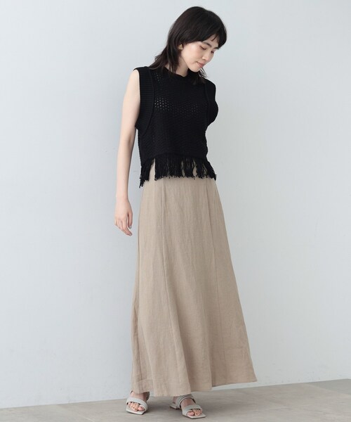 GALLEST(ギャレスト)の「◆アイレットフリンジニット(ニット/セーター・レディース・ブラック/ホワイト系/ベージュ・38)」の18枚目の写真