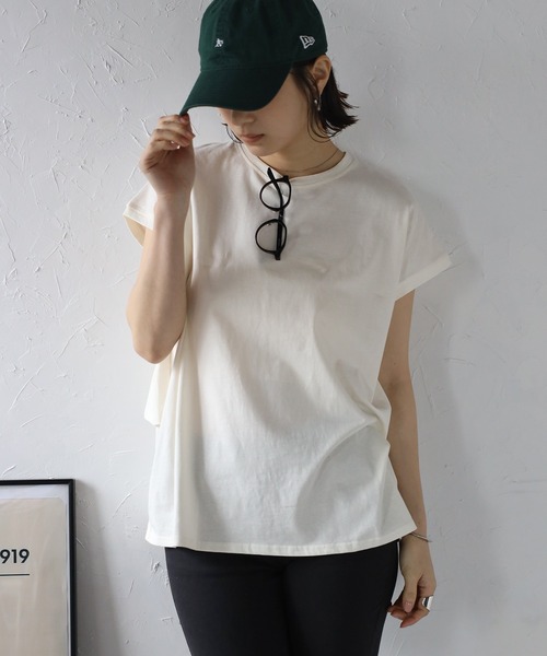 Bonjour Sagan(ボンジュールサガン)の「バックフリルTシャツ(Tシャツ/カットソー・レディース・ブラック/アイボリー・FREE)」の12枚目の写真