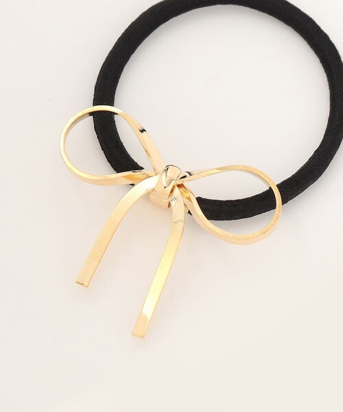 BEAUTY&YOUTH UNITED ARROWS（ビューティーアンドユースユナイテッドアローズ）の「【WEB限定】メタル リボン ヘアゴム（ヘアゴム・レディース・ゴールド/シルバー・FREE）」の4枚目の写真