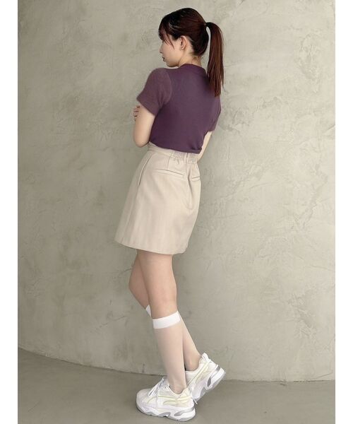 dazzlin(ダズリン)の「エコファースリーブカラーニットトップス(ニット/セーター・レディース・グレー/アイボリー/パープル・FREE)」の12枚目の写真