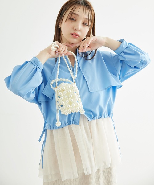 ROPE' PICNIC(ロペピクニック)の「巾着付きビッグパールショルダー&ハンドミニバッグ(ショルダーバッグ・レディース・キナリ・FREE)」の9枚目の写真