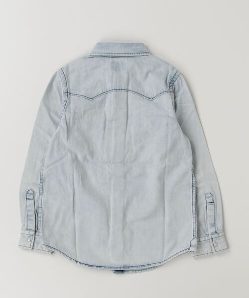 DIESEL KIDS（ディーゼルキッズ）の「DIESEL（ディーゼル）Kids & Junior ワンポイントブランドロゴシャツ（シャツ/ブラウス・キッズ・ブルー・8Y/4Y/6Y/10Y/12Y/14Y/16Y）」の2枚目の写真