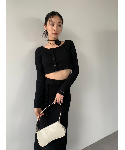 DRWCYS（ドロシーズ）の「カットリブボタンセットアップ（カーディガン/ボレロ・レディース・グレー/ブラック・FREE）」の20枚目の写真