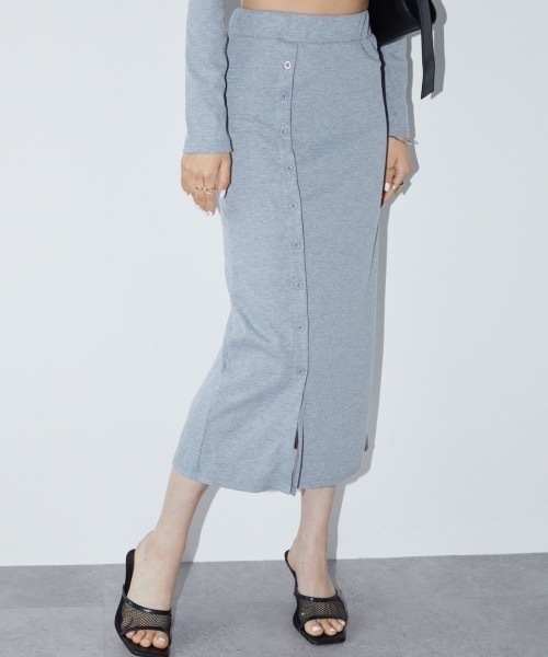 DRWCYS（ドロシーズ）の「カットリブボタンセットアップ（カーディガン/ボレロ・レディース・グレー/ブラック・FREE）」の16枚目の写真