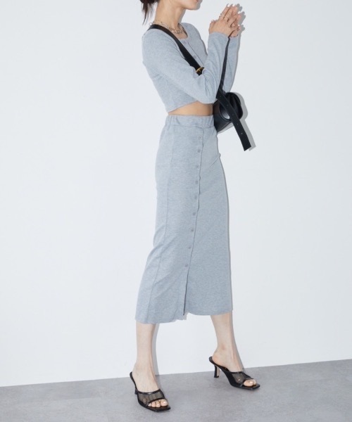 DRWCYS（ドロシーズ）の「カットリブボタンセットアップ（カーディガン/ボレロ・レディース・グレー/ブラック・FREE）」の17枚目の写真