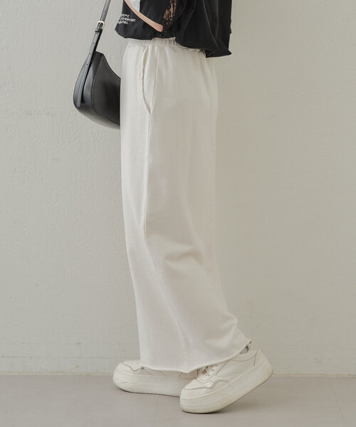 Chico（チコ）の「【セットアップ対応】ピグメントカットオフスウェットスカート（スカート・レディース・ブラック/グレー/ホワイト・FREE）」の6枚目の写真