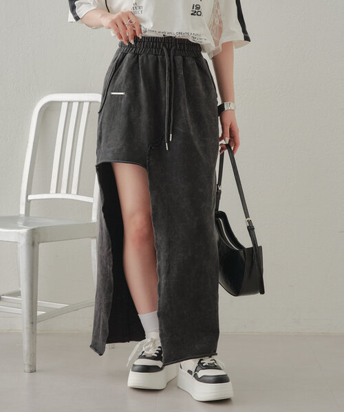 Chico（チコ）の「【セットアップ対応】ピグメントカットオフスウェットスカート（スカート・レディース・ブラック/グレー/ホワイト・FREE）」の17枚目の写真