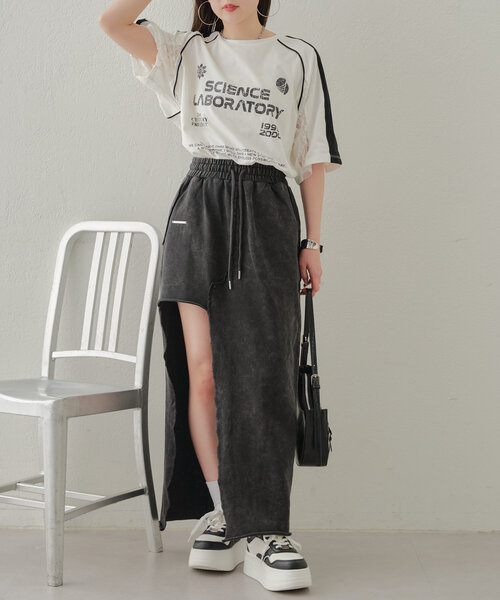 Chico（チコ）の「【セットアップ対応】ピグメントカットオフスウェットスカート（スカート・レディース・ブラック/グレー/ホワイト・FREE）」の19枚目の写真