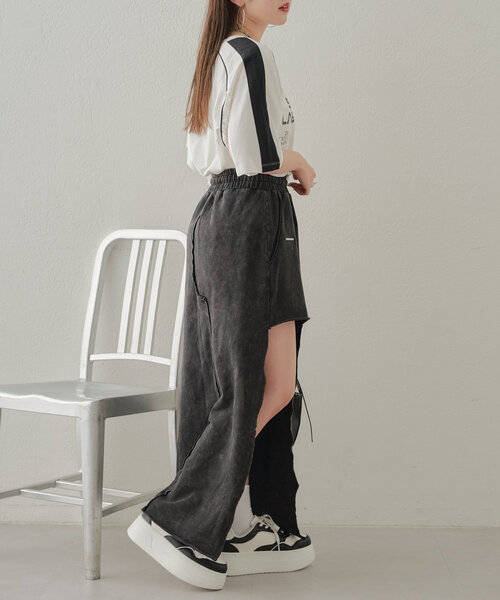 Chico（チコ）の「【セットアップ対応】ピグメントカットオフスウェットスカート（スカート・レディース・ブラック/グレー/ホワイト・FREE）」の21枚目の写真