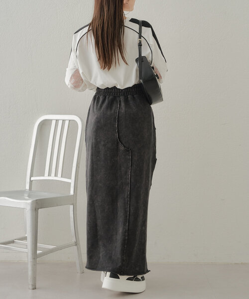 Chico（チコ）の「【セットアップ対応】ピグメントカットオフスウェットスカート（スカート・レディース・ブラック/グレー/ホワイト・FREE）」の22枚目の写真