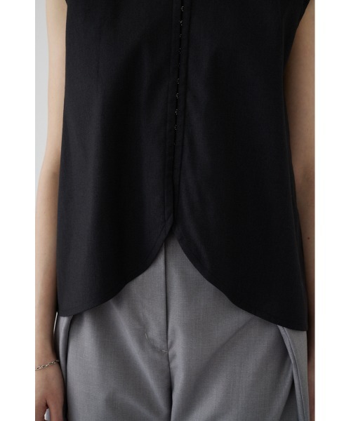 RIM.ARK（リムアーク）の「Linen mix vest tops リネンミックスベストトップス（ベスト・レディース・ホワイト/ブラック・38/36）」の17枚目の写真