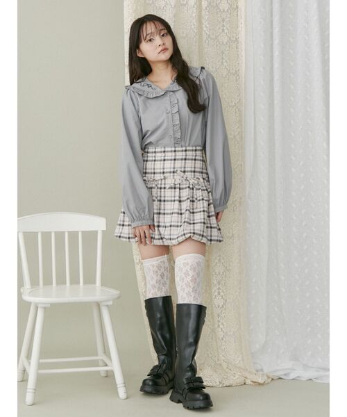 merry jenny（メリージェニー）の「ribbon frillブラウス（シャツ/ブラウス・レディース・オフホワイト/グレー/ボルドー・FREE）」の22枚目の写真