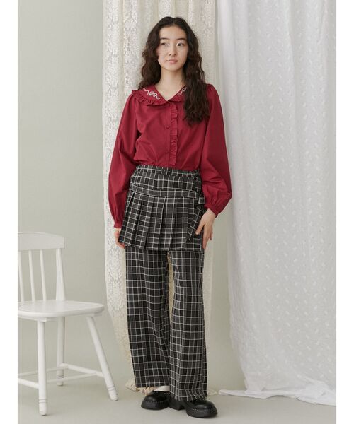 merry jenny（メリージェニー）の「ribbon frillブラウス（シャツ/ブラウス・レディース・オフホワイト/グレー/ボルドー・FREE）」の19枚目の写真