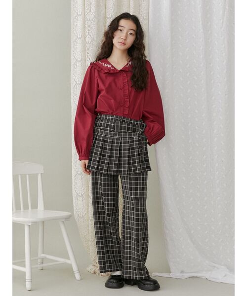 merry jenny（メリージェニー）の「ribbon frillブラウス（シャツ/ブラウス・レディース・オフホワイト/グレー/ボルドー・FREE）」の18枚目の写真