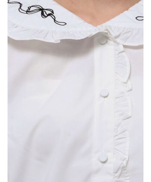 merry jenny（メリージェニー）の「ribbon frillブラウス（シャツ/ブラウス・レディース・オフホワイト/グレー/ボルドー・FREE）」の8枚目の写真