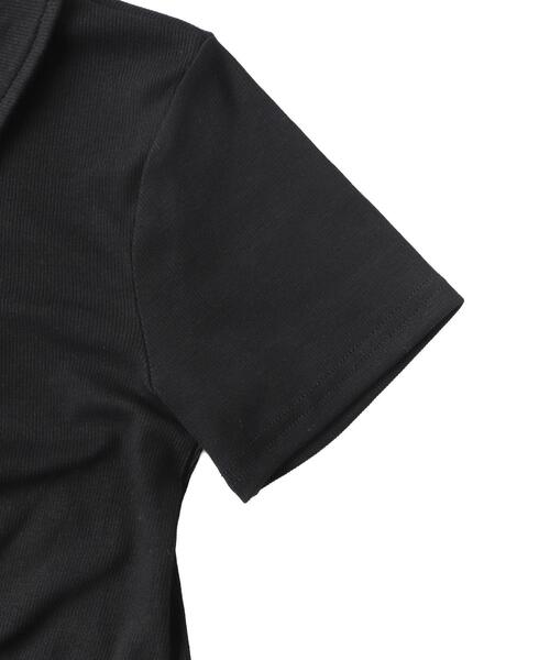 dispark（ディスパーク）の「DISPARK/フロントギャザーWジップT（Tシャツ/カットソー・レディース・カーキ/ブラック/オフホワイト・FREE）」の8枚目の写真