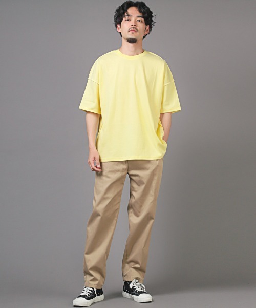 LUXSTYLE(ラグスタイル)の「無地ステッチ半袖Tシャツ(Tシャツ/カットソー・メンズ・ピンク/グリーン/ホワイト系その他/イエロー/ブルー・FREE)」の12枚目の写真