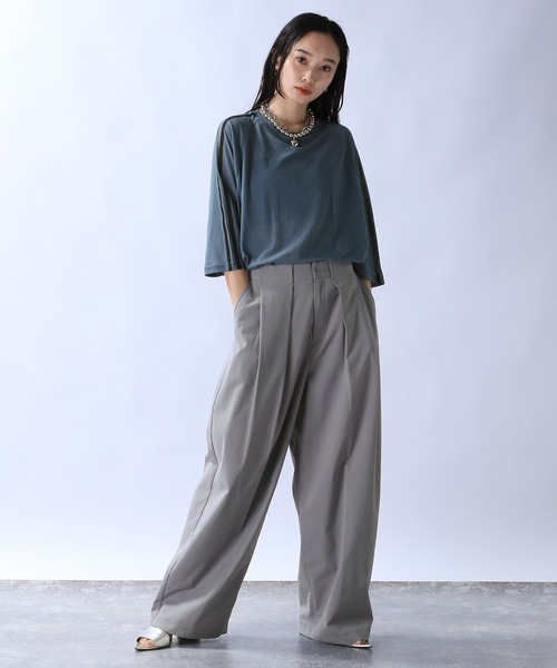 JEANASIS（ジーナシス）の「シアーテンジクライン7S/131992（Tシャツ/カットソー・レディース・ブルー系その他/ブラック/ホワイト・FREE）」の7枚目の写真