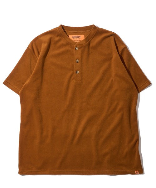 UNIVERSAL OVERALL(ユニバーサルオーバーオール)の「【UNIVERSAL OVERALL / ユニバーサルオーバーオール】パイルヘンリーネックTシャツ(Tシャツ/カットソー・メンズ・ブラック/アイボリー/チャコールグレー/ブラウン・MEDIUM/LARGE/X-LARGE)」の13枚目の写真