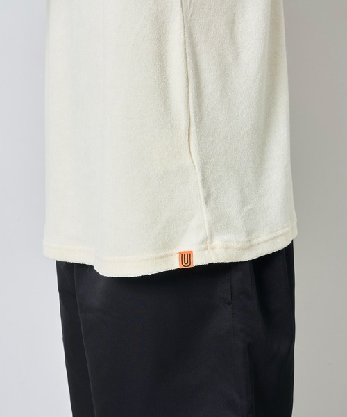UNIVERSAL OVERALL(ユニバーサルオーバーオール)の「【UNIVERSAL OVERALL / ユニバーサルオーバーオール】パイルヘンリーネックTシャツ(Tシャツ/カットソー・メンズ・ブラック/アイボリー/チャコールグレー/ブラウン・MEDIUM/LARGE/X-LARGE)」の7枚目の写真