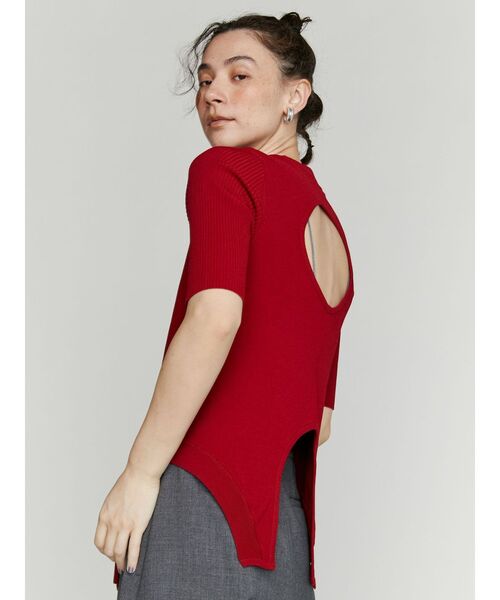 UN3D.（アンスリード）の「HOLE CUTTING KNIT TOP / ホール