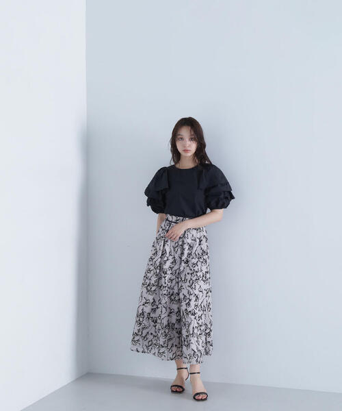 NATURAL BEAUTY BASIC（ナチュラルビューティーベーシック）の「◇ボリュームレイヤースリーブブラウス（シャツ/ブラウス・レディース・ブラック/ホワイト/ダークブラウン・SMALL/MEDIUM）」の13枚目の写真