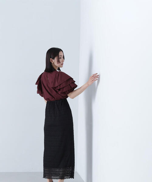 NATURAL BEAUTY BASIC（ナチュラルビューティーベーシック）の「◇ボリュームレイヤースリーブブラウス（シャツ/ブラウス・レディース・ブラック/ホワイト/ダークブラウン・SMALL/MEDIUM）」の19枚目の写真