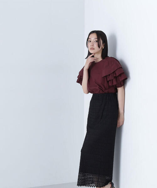 NATURAL BEAUTY BASIC（ナチュラルビューティーベーシック）の「◇ボリュームレイヤースリーブブラウス（シャツ/ブラウス・レディース・ブラック/ホワイト/ダークブラウン・SMALL/MEDIUM）」の21枚目の写真