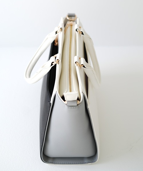 NATURAL BEAUTY(ナチュラルビューティー)の「【NATURAL BEAUTY/ナチュラルビューティー】 Amie アミ 2wayハンドバッグ(ハンドバッグ・レディース・ピンク/ベージュ系その他/ブラック/ベージュ・FREE)」の8枚目の写真