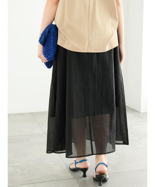 Te chichi(テチチ)の「【撥水加工】シアーリップストップフレアスカート(セットアップ可)(スカート・レディース・ブラウン/ブラック・F)」の13枚目の写真