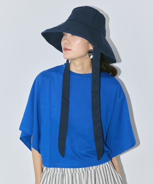 Libra Cue（リブラ キュー）の「リボンハット（ハット・レディース・ネイビー/ベージュ・FREE）」の7枚目の写真