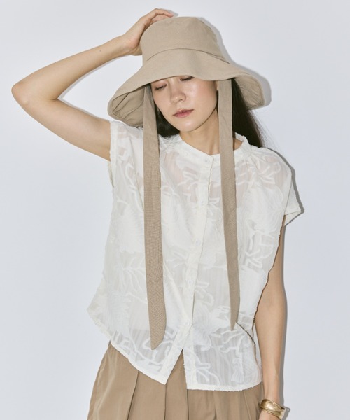 Libra Cue（リブラ キュー）の「リボンハット（ハット・レディース・ネイビー/ベージュ・FREE）」の17枚目の写真