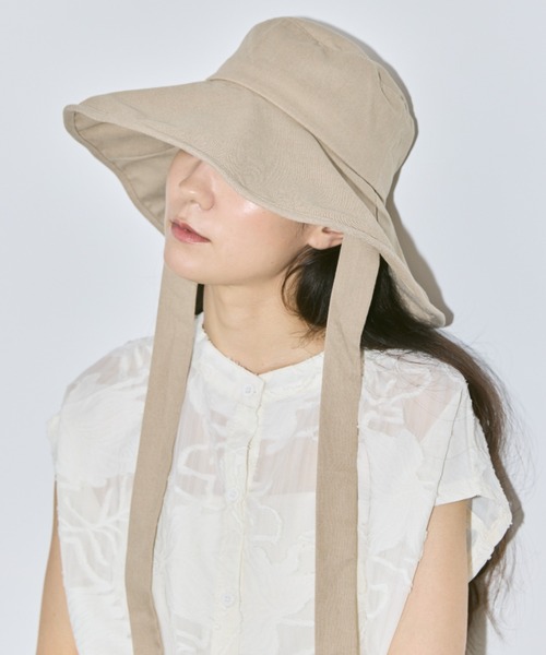 Libra Cue（リブラ キュー）の「リボンハット（ハット・レディース・ネイビー/ベージュ・FREE）」の14枚目の写真