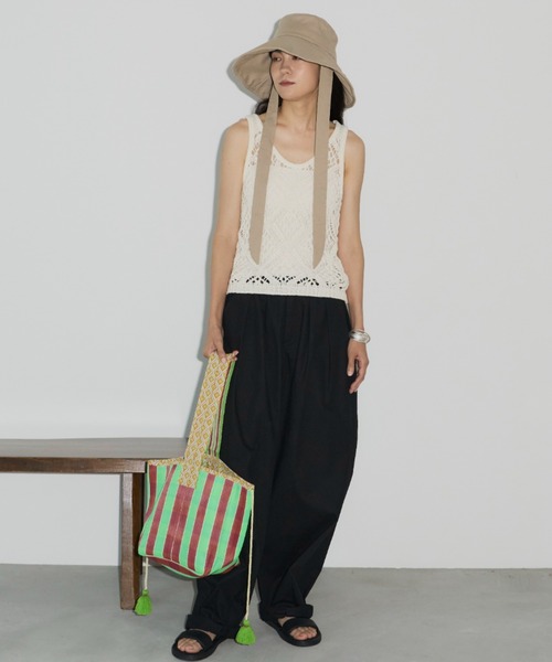 Libra Cue（リブラ キュー）の「リボンハット（ハット・レディース・ネイビー/ベージュ・FREE）」の21枚目の写真