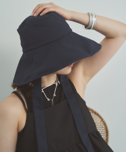 Libra Cue（リブラ キュー）の「リボンハット（ハット・レディース・ネイビー/ベージュ・FREE）」の11枚目の写真