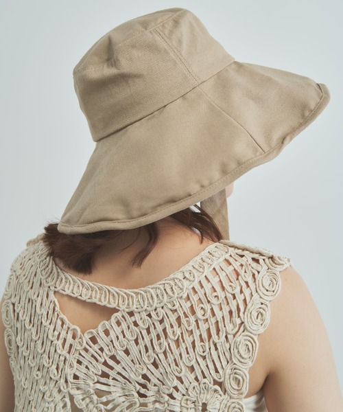 Libra Cue（リブラ キュー）の「リボンハット（ハット・レディース・ネイビー/ベージュ・FREE）」の3枚目の写真