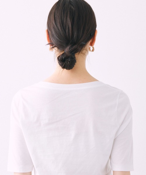 BABYLONE（バビロン）の「UネックTEE（Tシャツ/カットソー・レディース・ブラック/オフホワイト・フリー）」の15枚目の写真