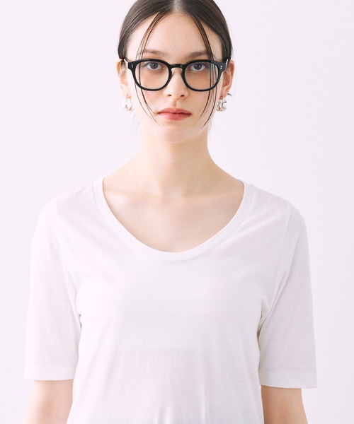 BABYLONE（バビロン）の「UネックTEE（Tシャツ/カットソー・レディース・ブラック/オフホワイト・フリー）」の16枚目の写真