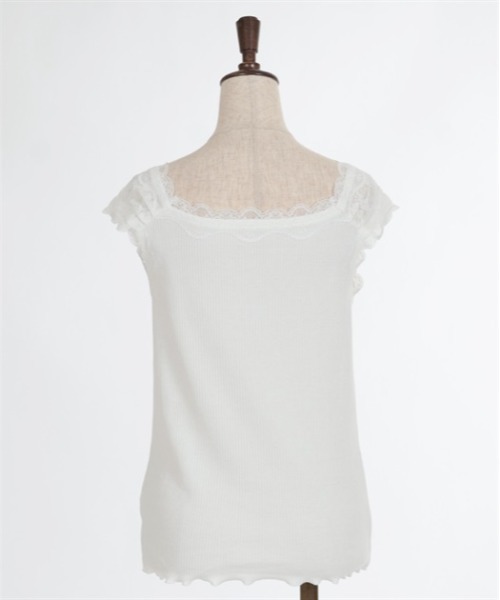 axes femme（アクシーズファム）の「吸水速乾肩レースリブタンク（タンクトップ・レディース・キナリ/ミント/ネイビー/ラベンダー・FREE）」の7枚目の写真