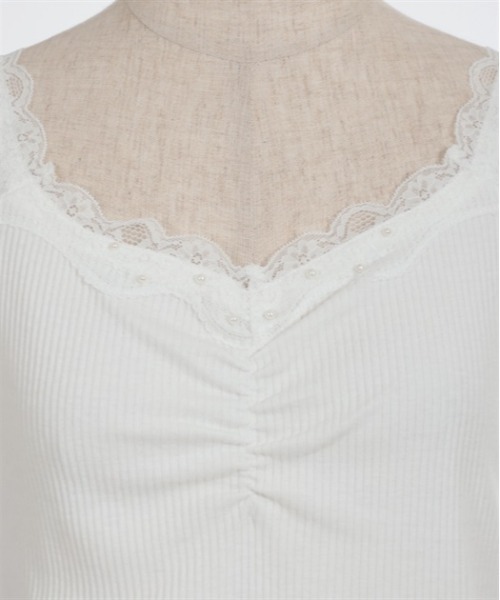 axes femme（アクシーズファム）の「吸水速乾肩レースリブタンク（タンクトップ・レディース・キナリ/ミント/ネイビー/ラベンダー・FREE）」の10枚目の写真