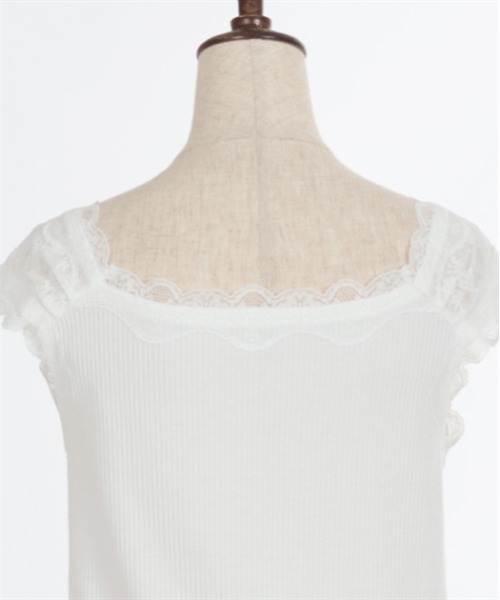 axes femme（アクシーズファム）の「吸水速乾肩レースリブタンク（タンクトップ・レディース・キナリ/ミント/ネイビー/ラベンダー・FREE）」の11枚目の写真