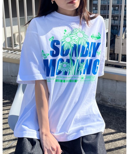 RGY(アールジーワイ)の「【RGY】SUNDAY MORNING ビッグシルエットTシャツ (CP)(Tシャツ/カットソー・レディース・ネイビー/ブラック/ホワイト・M/L)」の18枚目の写真