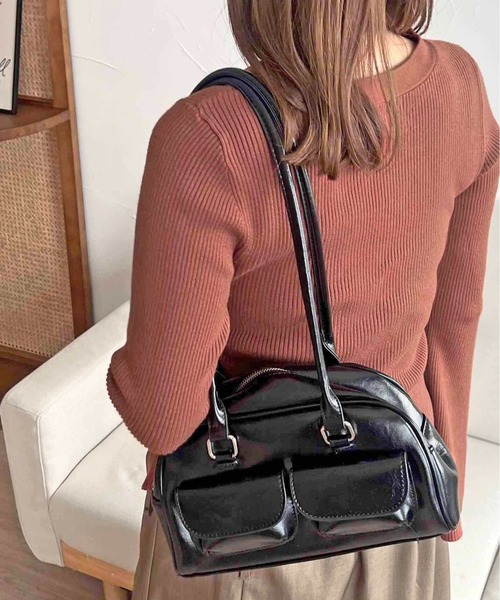 apres jour clair（アプレジュールクレア）の「【apres jour clair×ARIAZ】ポケット付きアンダーアームバッグ（ハンドバッグ・レディース・ブラック/ダークブラウン/ホワイト・FREE）」の11枚目の写真