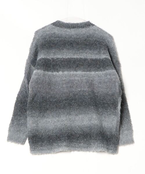 Chick(チック)の「▲VINTAGE GRADATION BORDER KNIT / ビンテージグラデーションニット(ニット/セーター・レディース・ブラック/マルチ/ブルー・FREE)」の11枚目の写真