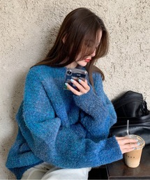 Chick | ▲VINTAGE GRADATION BORDER KNIT / ビンテージグラデーションニット(ニット/セーター)