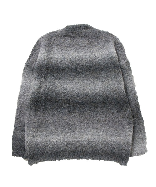 Chick(チック)の「▲VINTAGE GRADATION BORDER KNIT / ビンテージグラデーションニット(ニット/セーター・レディース・ブラック/マルチ/ブルー・FREE)」の5枚目の写真