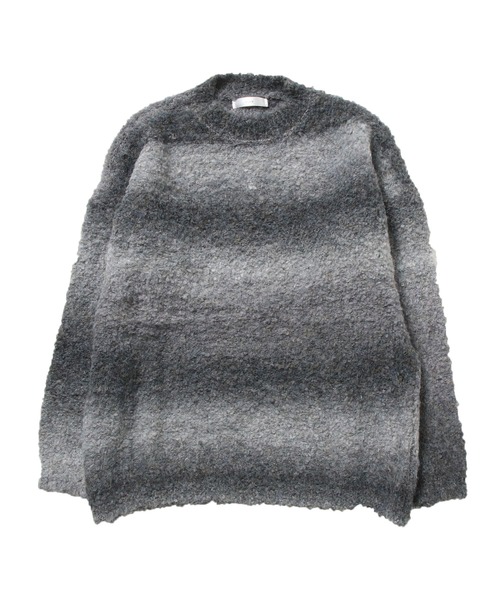 Chick(チック)の「▲VINTAGE GRADATION BORDER KNIT / ビンテージグラデーションニット(ニット/セーター・レディース・ブラック/マルチ/ブルー・FREE)」の4枚目の写真